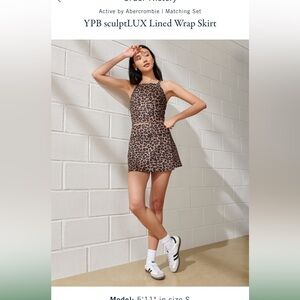 YPB lux sculpt Abercrombie and fitch tennis skirt light